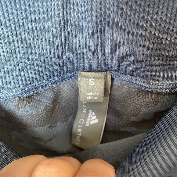 Adidas by Stella McCartney Blue Stretch Jaquard Leopard Tight Leggings in Blue - Picture 6 of 10